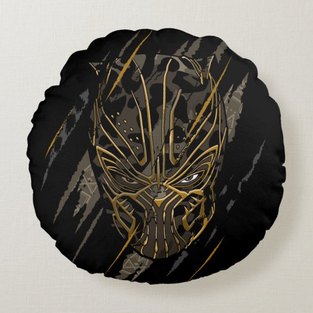Black Panther | Erik Killmonger Claw Marks Round Pillow (Front)