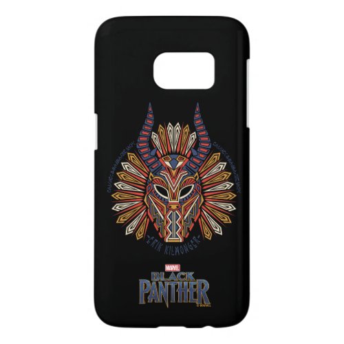 Black Panther  Erik Killmonger Tribal Mask Icon Samsung Galaxy S7 Case