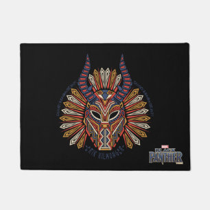 Black Panther   Erik Killmonger Tribal Mask Icon Doormat