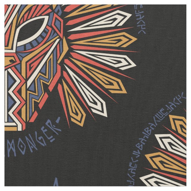 Black Panther | Erik Killmonger Tribal Mask Icon Fabric (Close Up)