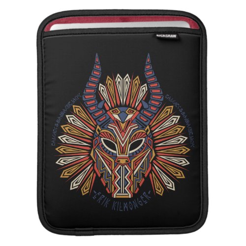 Black Panther  Erik Killmonger Tribal Mask Icon iPad Sleeve