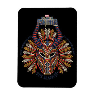 Black Panther   Erik Killmonger Tribal Mask Icon Magnet