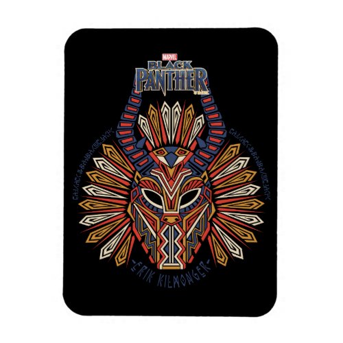 Black Panther  Erik Killmonger Tribal Mask Icon Magnet