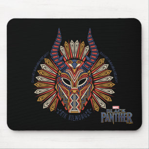 Black Panther   Erik Killmonger Tribal Mask Icon Mouse Pad