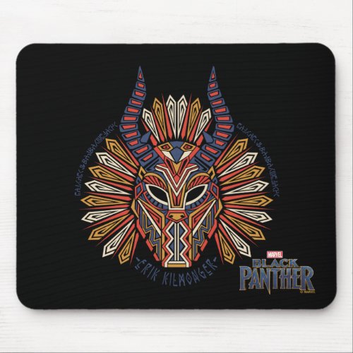 Black Panther  Erik Killmonger Tribal Mask Icon Mouse Pad