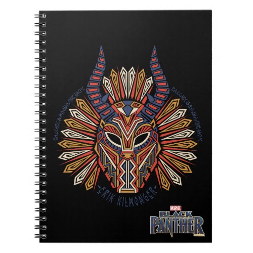 Black Panther  Erik Killmonger Tribal Mask Icon Notebook