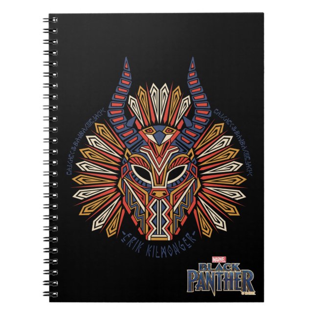 Black Panther | Erik Killmonger Tribal Mask Icon Notebook (Front)