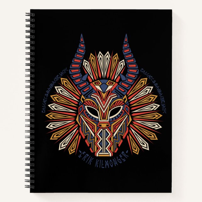 Black Panther | Erik Killmonger Tribal Mask Icon Notebook (Front)