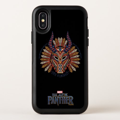 Black Panther  Erik Killmonger Tribal Mask Icon OtterBox Symmetry iPhone X Case