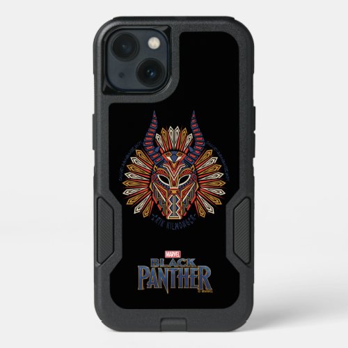 Black Panther  Erik Killmonger Tribal Mask Icon iPhone 13 Case