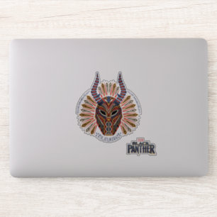 Black Panther   Erik Killmonger Tribal Mask Icon Sticker