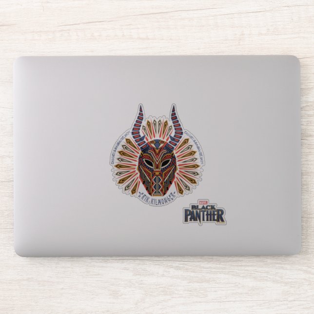 Black Panther | Erik Killmonger Tribal Mask Icon Sticker (Computer)