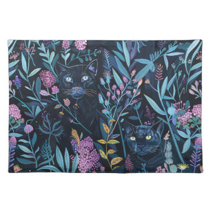 Black Panther foliage Cloth Placemat
