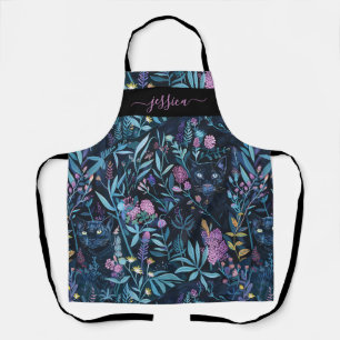 Black panther foliage script name apron