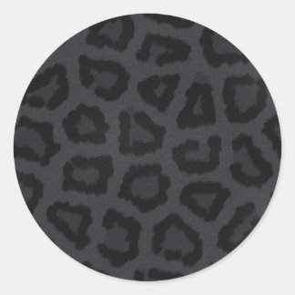 Black Panther Fur Print Classic Round Sticker