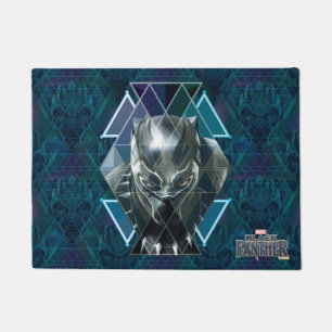 Black Panther   Geometric Character Pattern Doormat