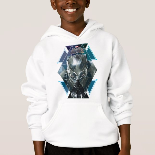 Black Panther | Geometric Character Pattern Hoodie (Front)