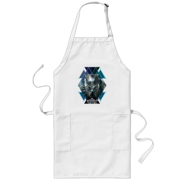 Black Panther | Geometric Character Pattern Long Apron (Front)