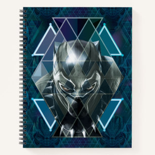 Black Panther   Geometric Character Pattern Notebook
