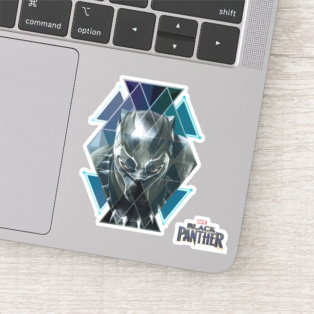 Black Panther | Geometric Character Pattern Sticker (Detail)