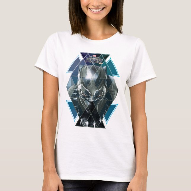 Black Panther | Geometric Character Pattern T-Shirt (Front)