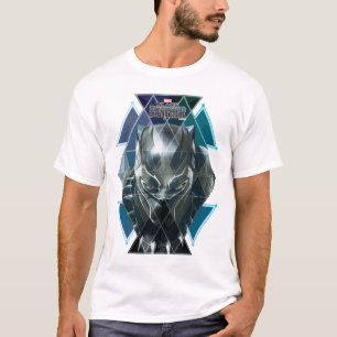 Black Panther Geometric Character Pattern T-Shirt