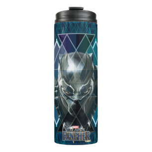 Black Panther Geometric Character Pattern Thermal Tumbler