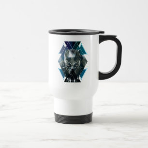 Black Panther Geometric Character Pattern Travel Mug