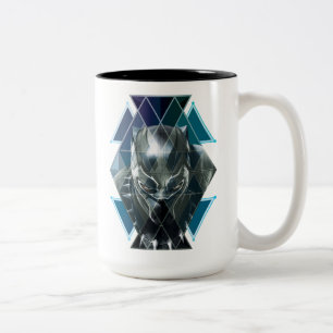 Black Panther Geometric Character Pattern Two-Tone Coffee Mug