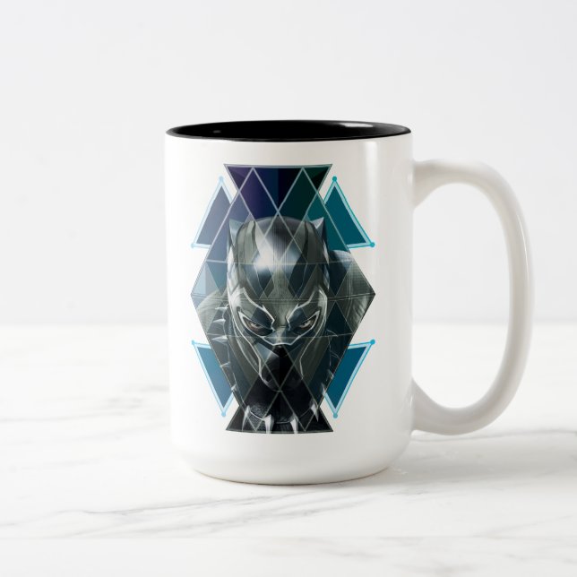 Black Panther | Geometric Character Pattern Two-Tone Coffee Mug (Right)