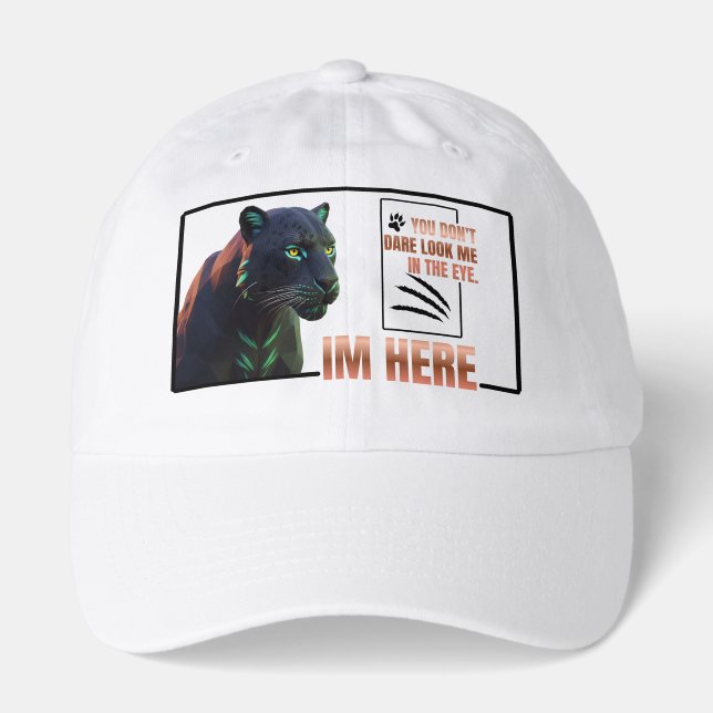 Black Panther Graphic "I'm Here"   Hat (Front)