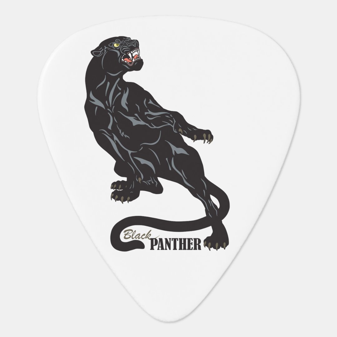 black panther guitar pick Zazzle