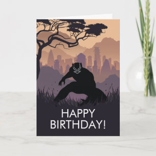Black Panther Heroic Silhouette Card