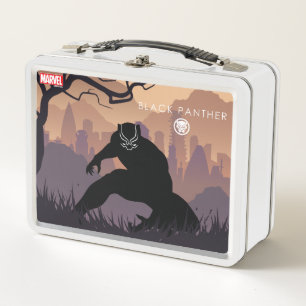 Black Panther Heroic Silhouette Metal Lunch Box