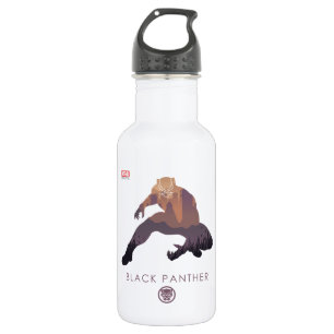 Black Panther Heroic Silhouette Stainless Steel Water Bottle