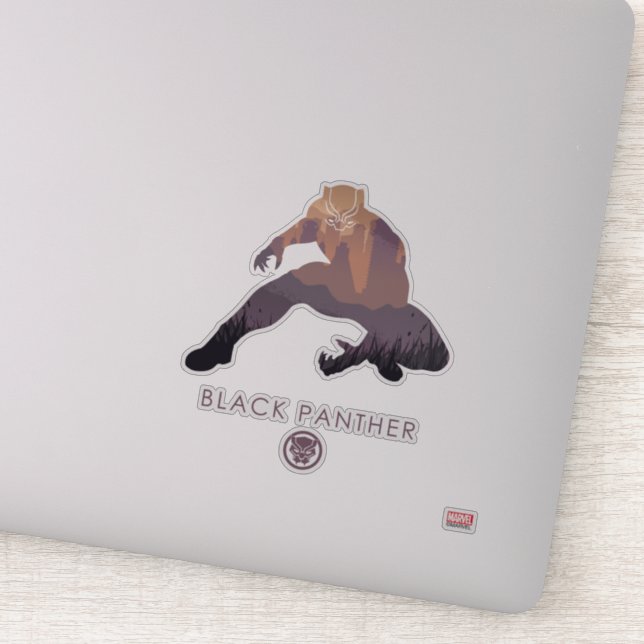 Black Panther Heroic Silhouette Sticker (Detail)