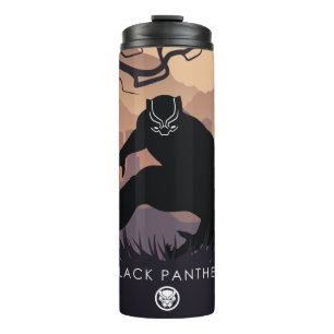 Black Panther Heroic Silhouette Thermal Tumbler