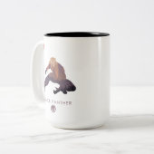 Black Panther Heroic Silhouette Two-Tone Coffee Mug (Front Left)