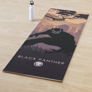 Black Panther Heroic Silhouette Yoga Mat