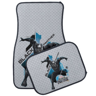 Black Panther High-Tech Character Graphic Car Mat