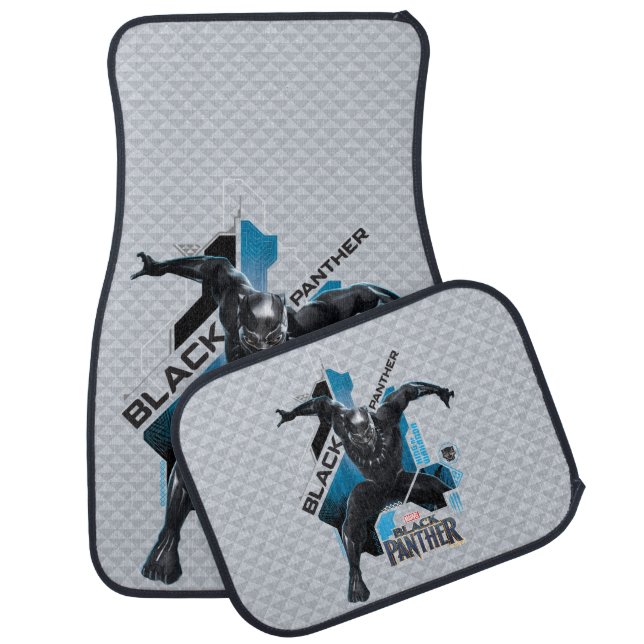 Black Panther | High-Tech Character Graphic Car Mat (Set)
