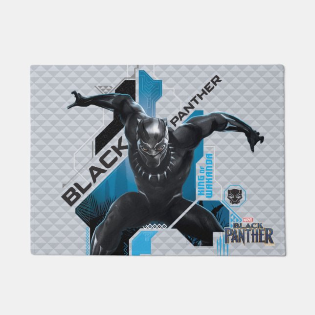 Black Panther | High-Tech Character Graphic Doormat (Front)