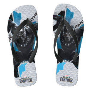Black Panther High-Tech Character Graphic Flip Flops