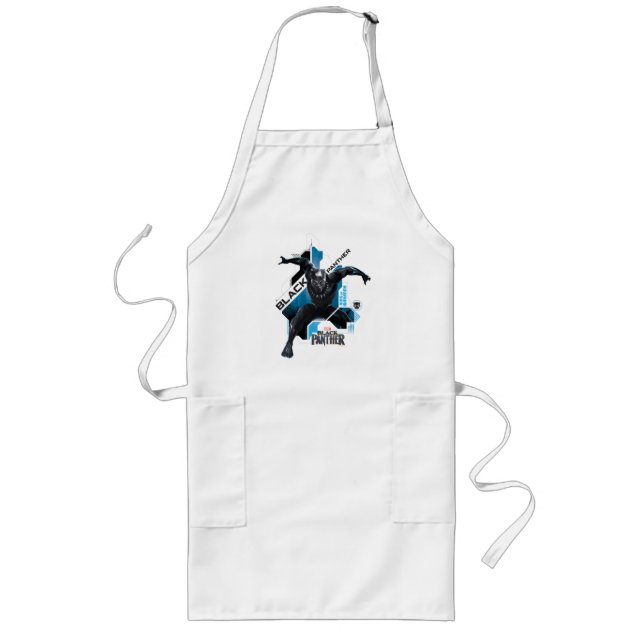 Black Panther | High-Tech Character Graphic Long Apron (Front)
