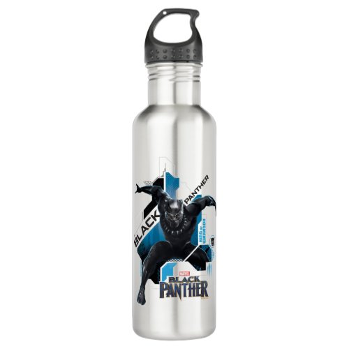 Black Panther  High_Tech Character Graphic Stainless Steel Water Bottle