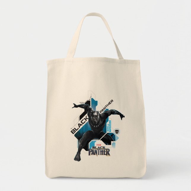 Black Panther | High-Tech Character Graphic Tote Bag (Front)