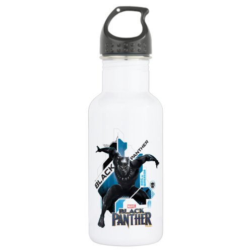 Black Panther  High_Tech Character Graphic Water Bottle