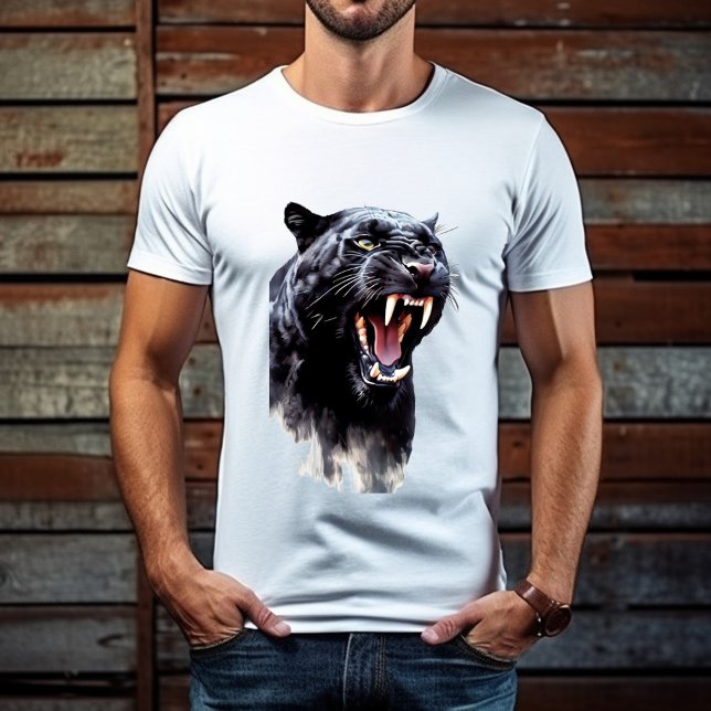 Black Panther Huge Sharp Fangs Father's Day T-Shirt (Creator Uploaded)