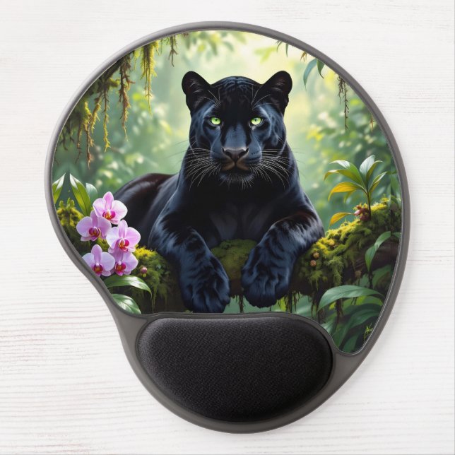 Black Panther in the Jungle Gel Mouse Pad (Front)