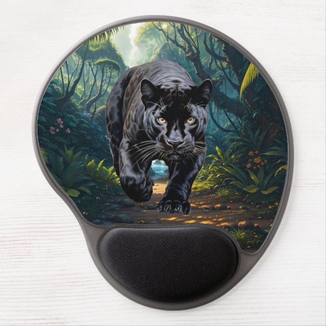 Black Panther in the Jungle Gel Mouse Pad (Front)